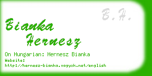 bianka hernesz business card